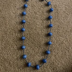 Les Bernard brand blue knotted 30 inch necklace.